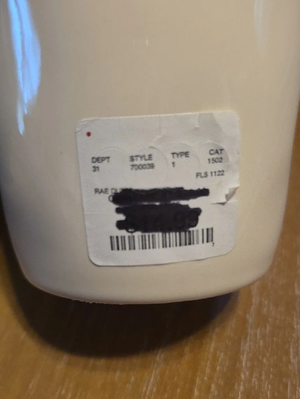 Rae Dunn White Ceramic 'TEA' Canister with Wood Lid
